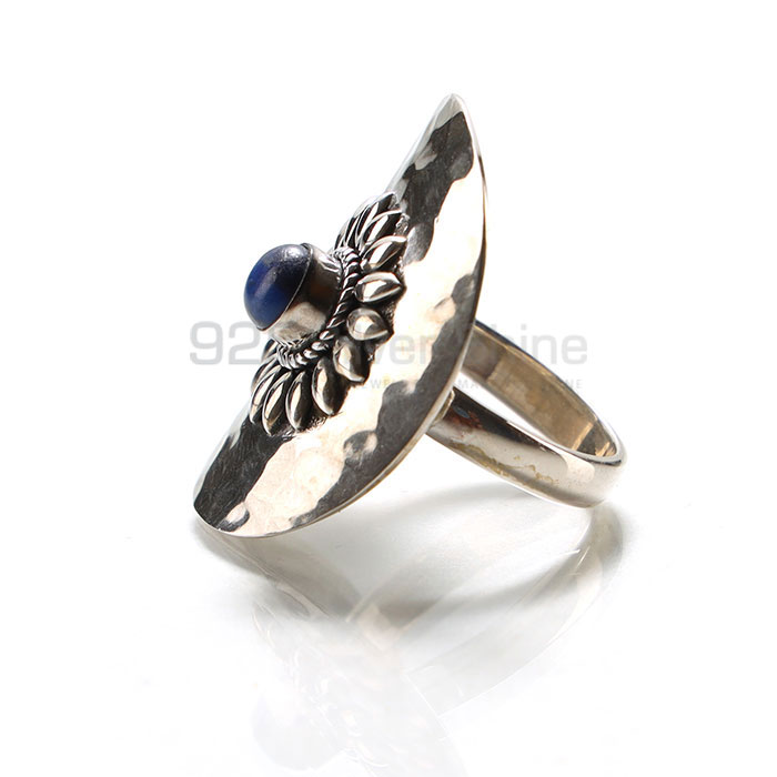 Hummer Sun Style Sterling Silver Ring In Lapis Lazuli Gemstone SSR143-1_1