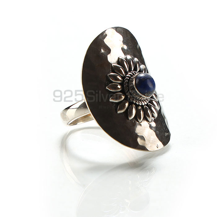 Hummer Sun Style Sterling Silver Ring In Lapis Lazuli Gemstone SSR143-1_2