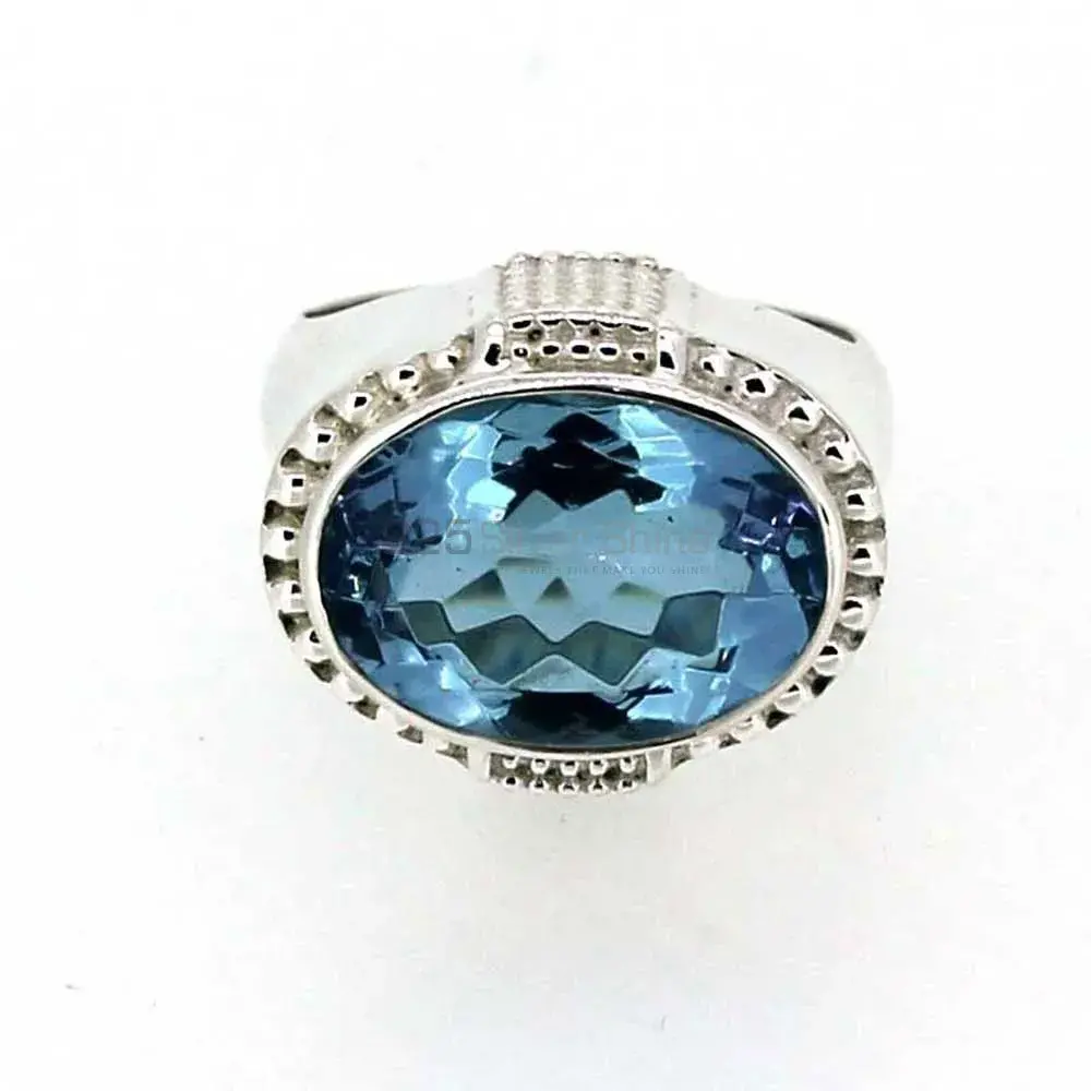 Hydro Blue Topaz Gemstone Ring In Sterling Silver 925SR042-5_0