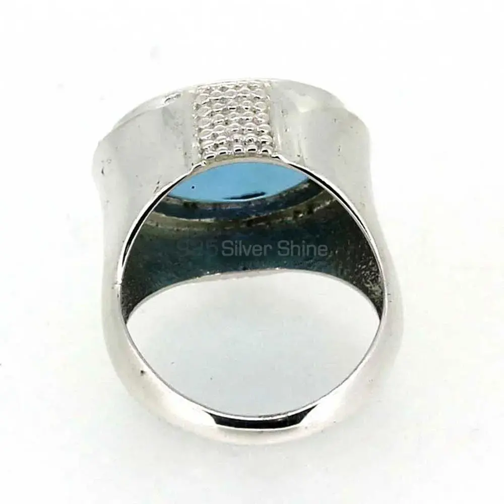Hydro Blue Topaz Gemstone Ring In Sterling Silver 925SR042-5_1