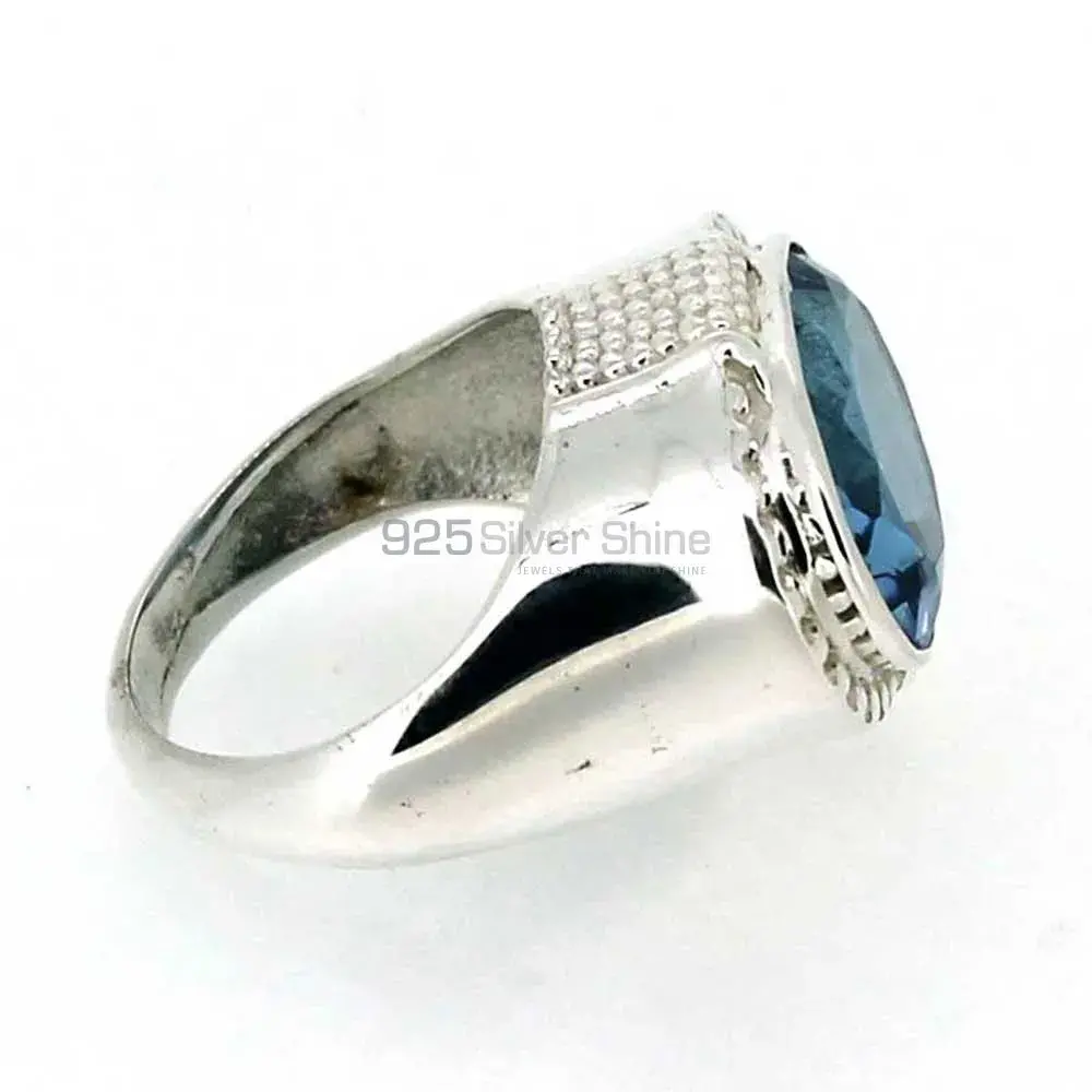 Hydro Blue Topaz Gemstone Ring In Sterling Silver 925SR042-5_2
