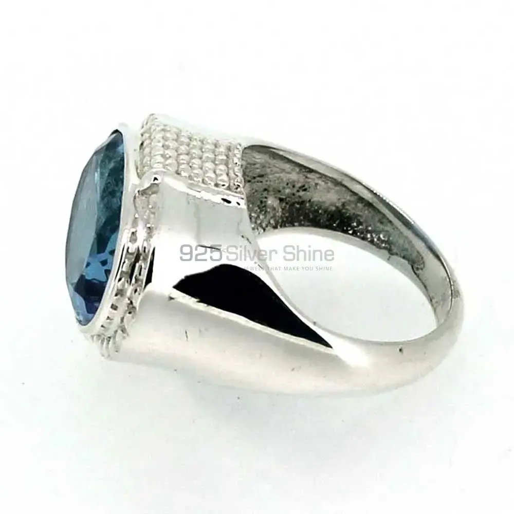 Hydro Blue Topaz Gemstone Ring In Sterling Silver 925SR042-5_4