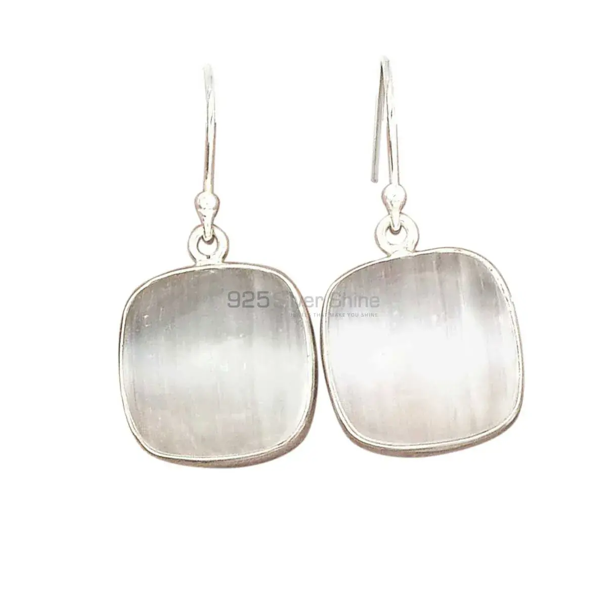 Inexpensive 925 Sterling Silver Earrings In Calcite Gemstone Jewelry 925SE2544