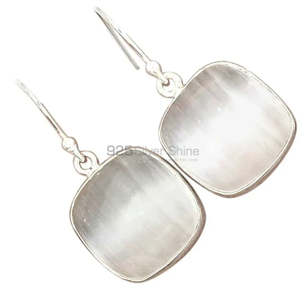Inexpensive 925 Sterling Silver Earrings In Calcite Gemstone Jewelry 925SE2544_0