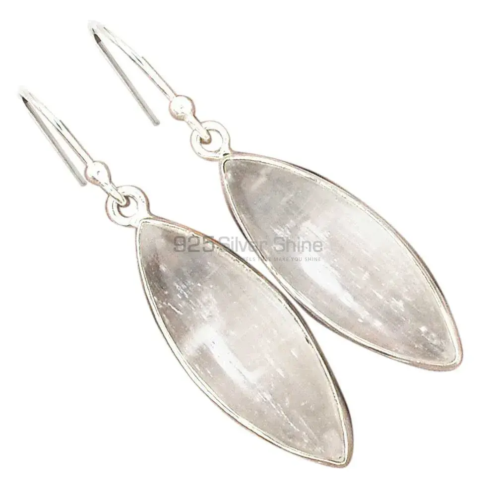 Inexpensive 925 Sterling Silver Earrings In Calcite Gemstone Jewelry 925SE2544_1