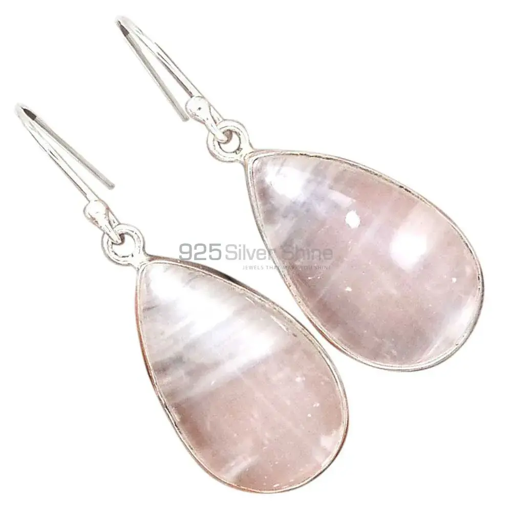 Inexpensive 925 Sterling Silver Earrings In Calcite Gemstone Jewelry 925SE2544_4