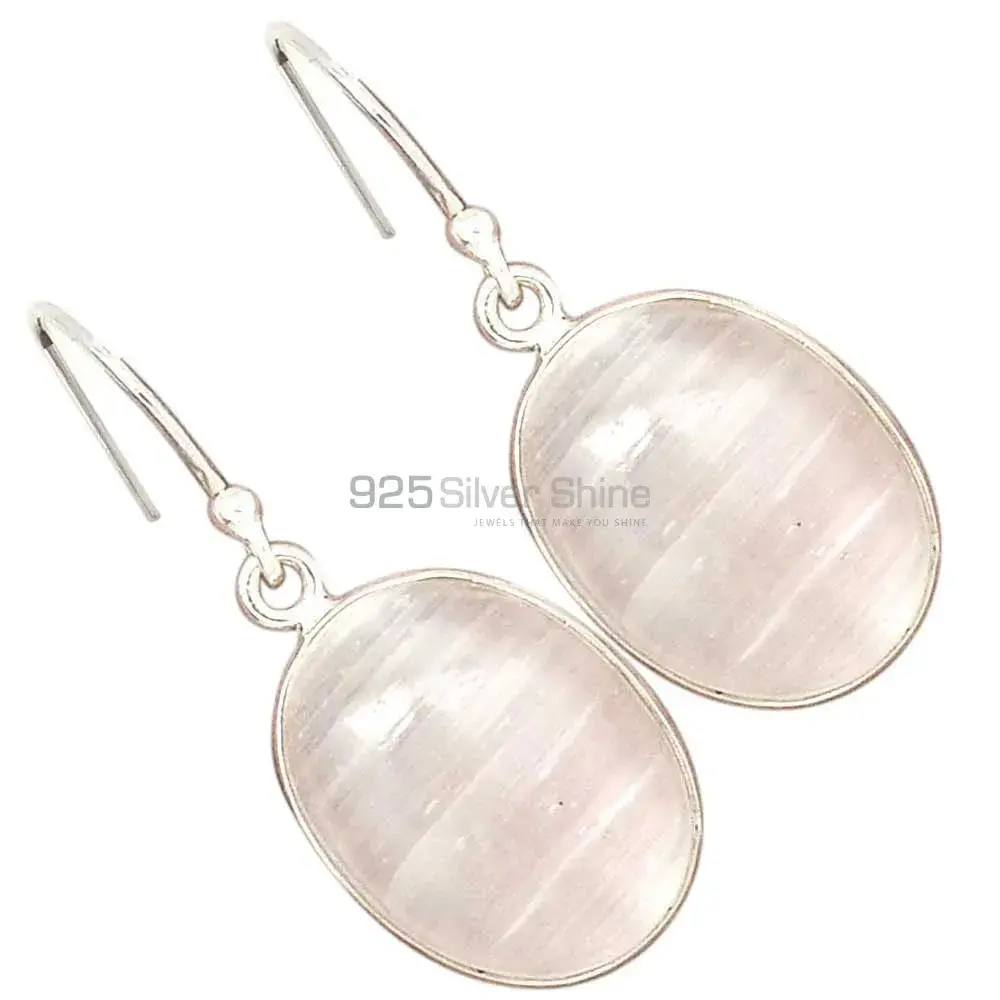 Inexpensive 925 Sterling Silver Earrings In Calcite Gemstone Jewelry 925SE2544_5