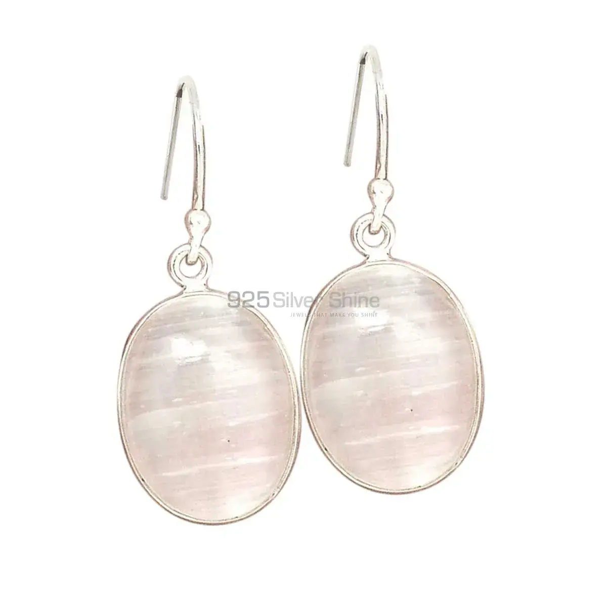 Inexpensive 925 Sterling Silver Earrings In Calcite Gemstone Jewelry 925SE2544_6