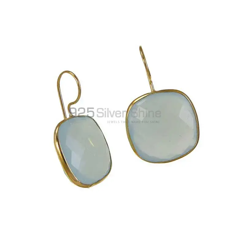 Inexpensive 925 Sterling Silver Earrings In Chalcedony Gemstone Jewelry 925SE1969_0