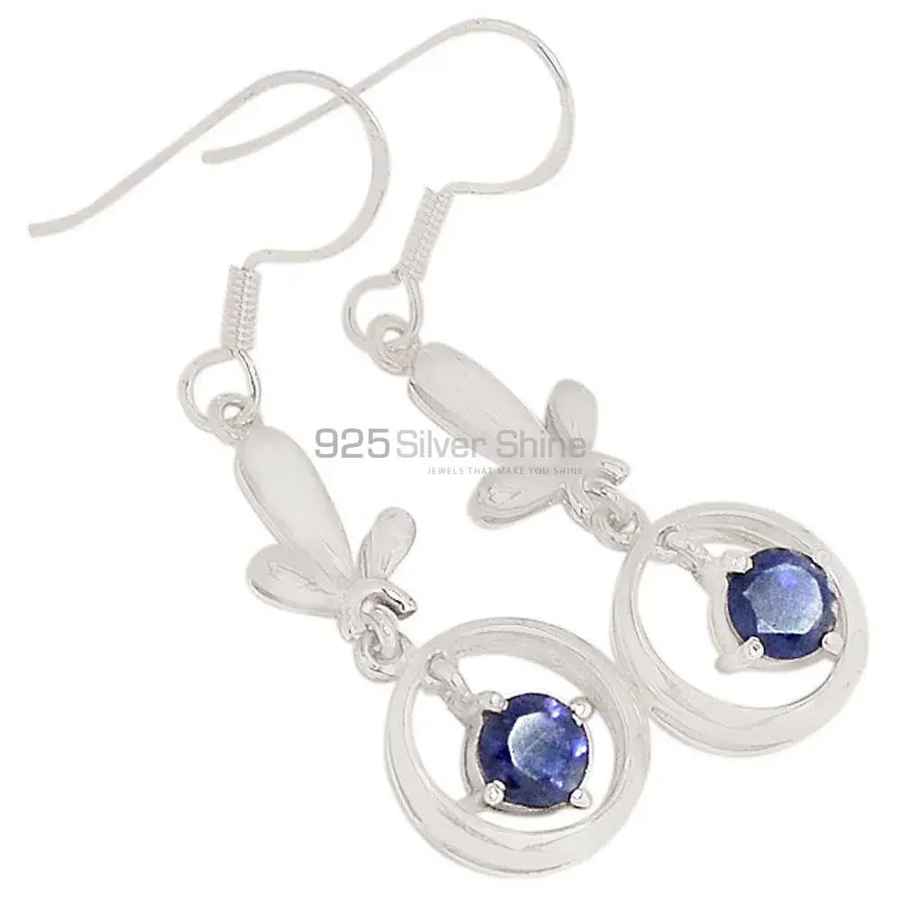 925 Sterling Silver Earrings In Iolite Gemstone Jewelry 925SE355_0