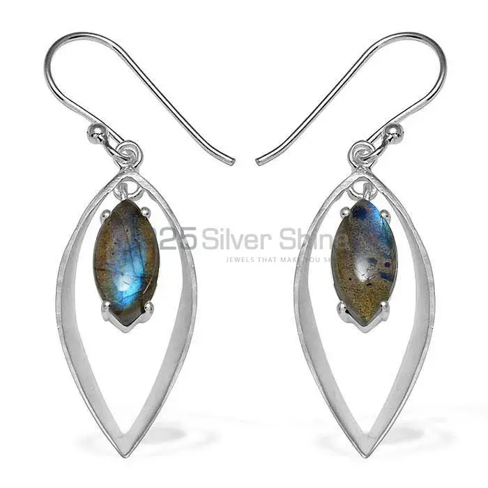 Inexpensive 925 Sterling Silver Earrings In Labradorite Gemstone Jewelry 925SE908