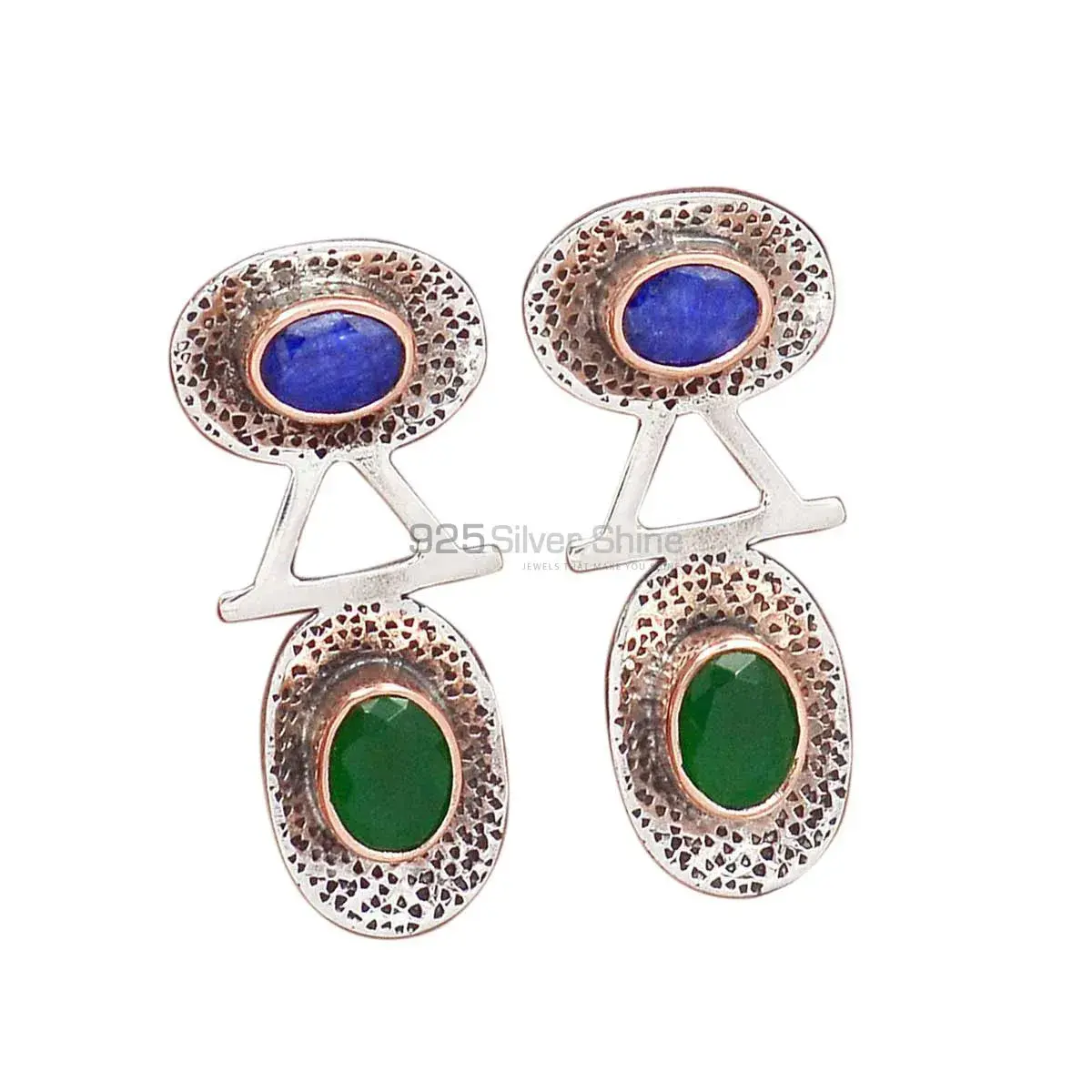 Inexpensive 925 Sterling Silver Earrings In Multi Gemstone Jewelry 925SE2149