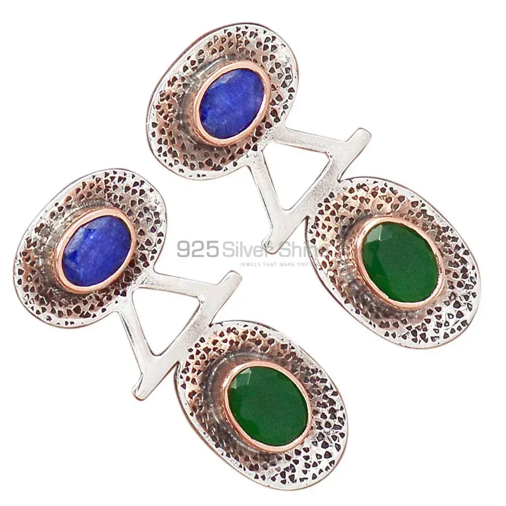 Inexpensive 925 Sterling Silver Earrings In Multi Gemstone Jewelry 925SE2149_1