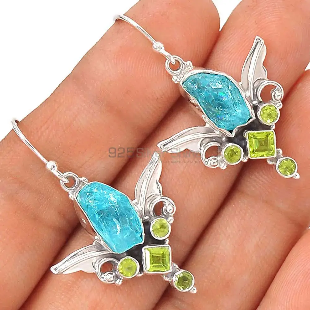 Inexpensive 925 Sterling Silver Earrings In Multi Gemstone Jewelry 925SE2623_1