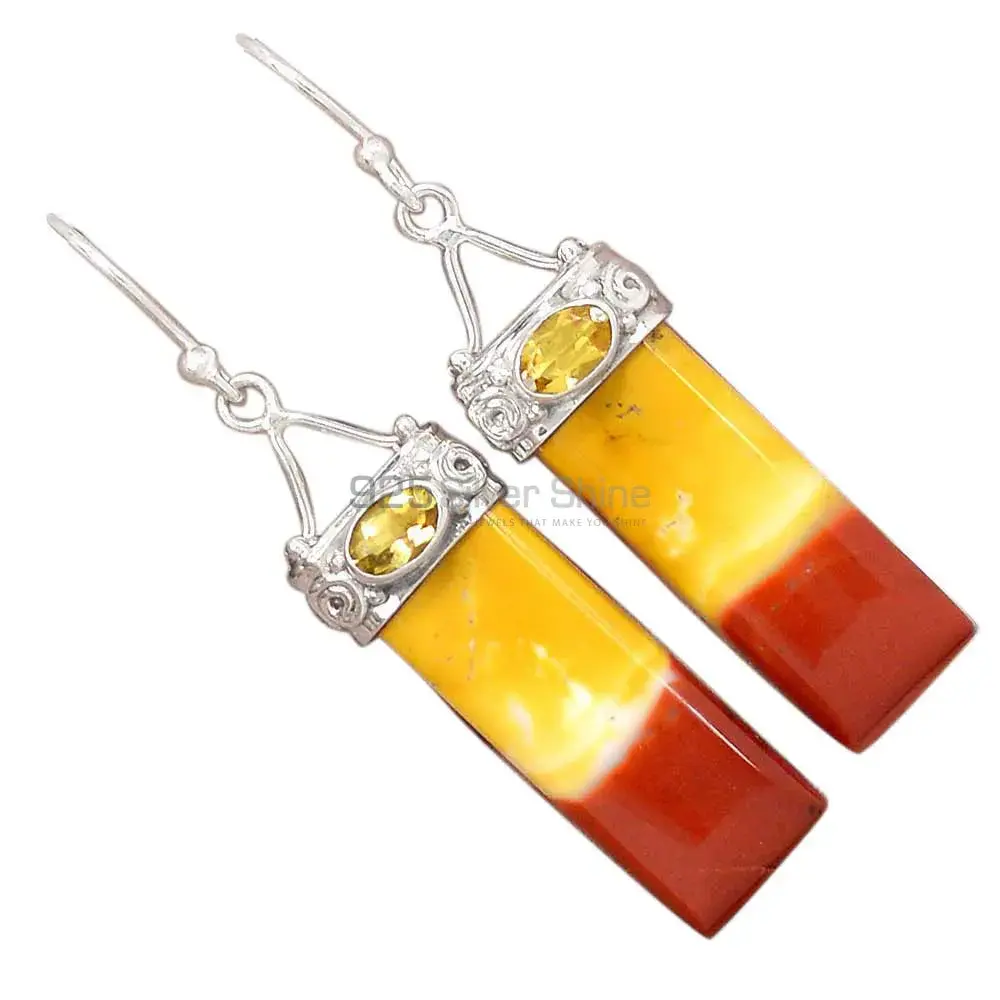 Inexpensive 925 Sterling Silver Earrings In Multi Gemstone Jewelry 925SE3099_1