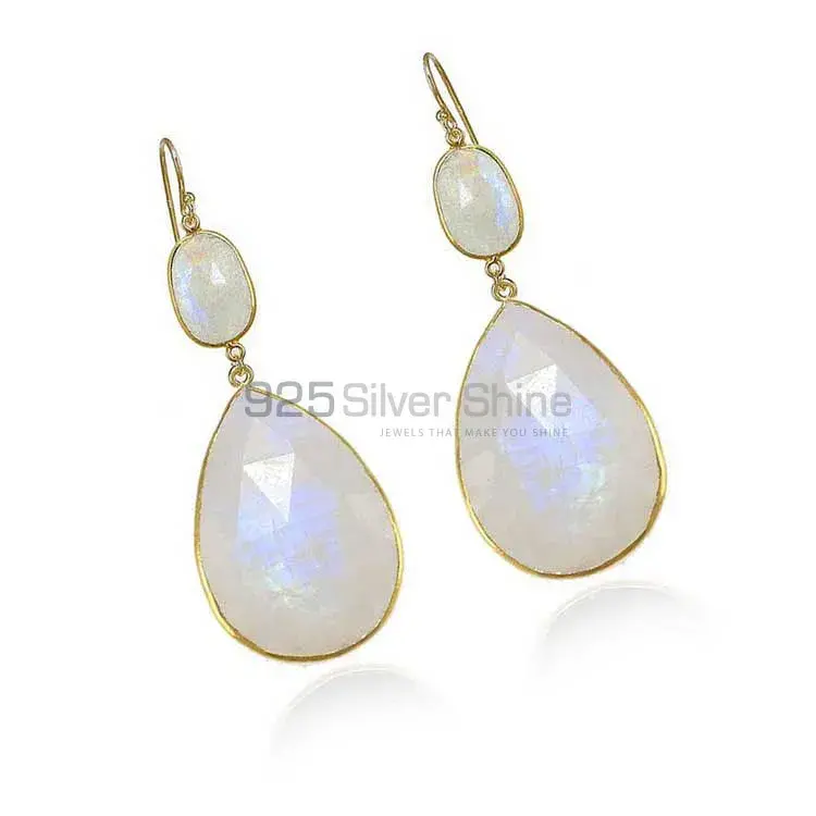 Inexpensive 925 Sterling Silver Earrings In Rainbow Moonstone Jewelry 925SE1890_0