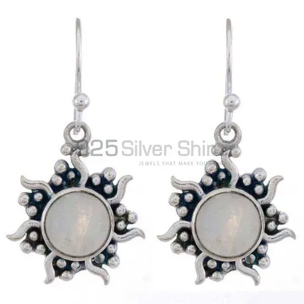 925 Sterling Silver Earrings In Rainbow Moonstone Jewelry 925SE1215_0