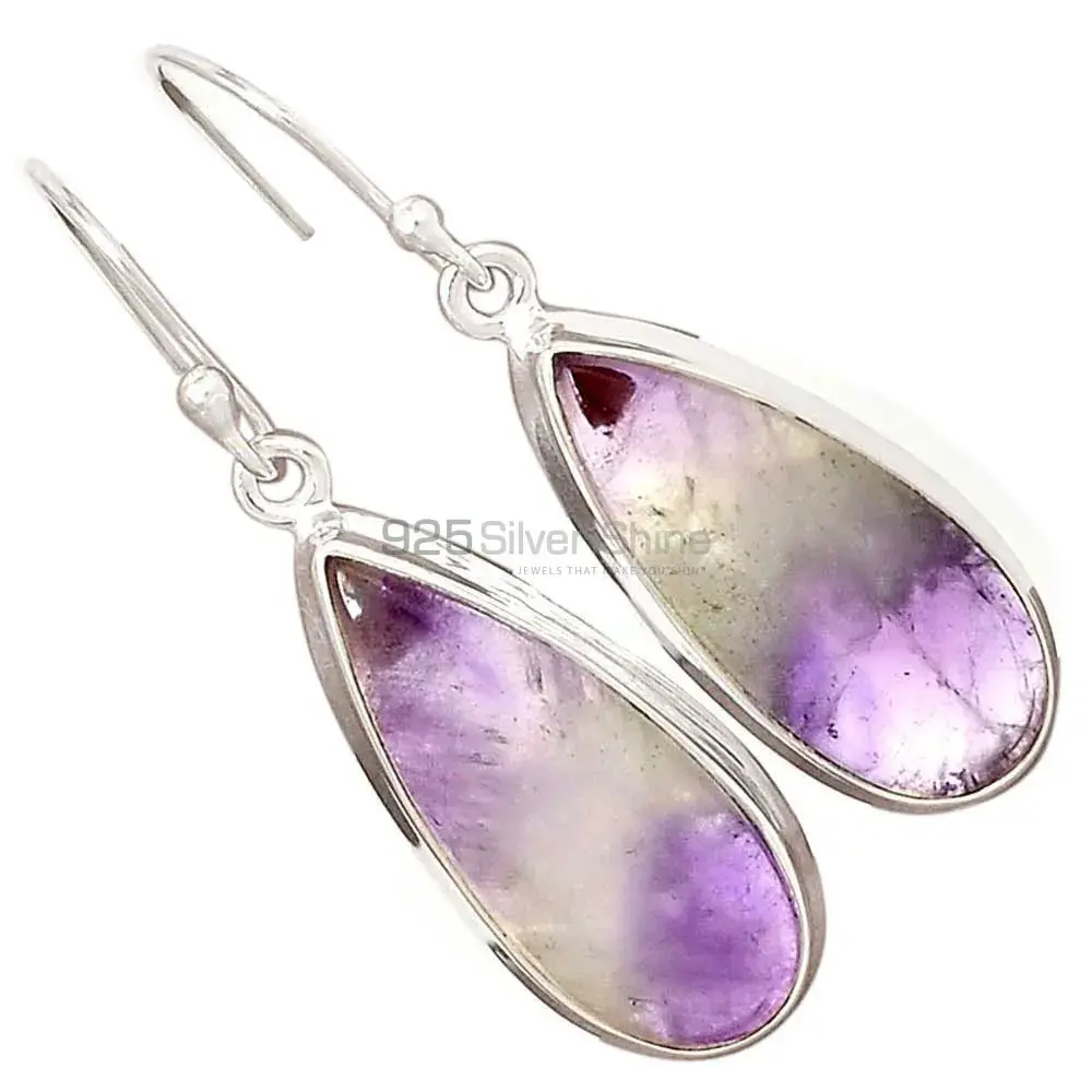 925 Sterling Silver Earrings In Amethyst Lace agate Gemstone Jewelry 925SE2705_6