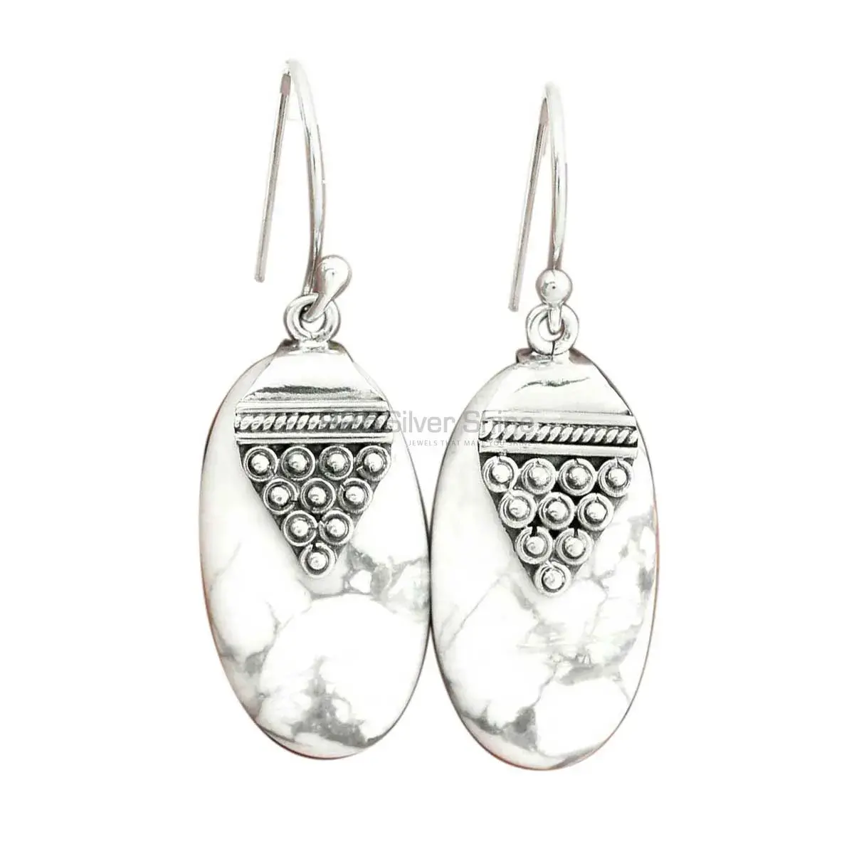 Inexpensive 925 Sterling Silver Earrings Wholesaler In Dendritic Agate Gemstone Jewelry 925SE2475