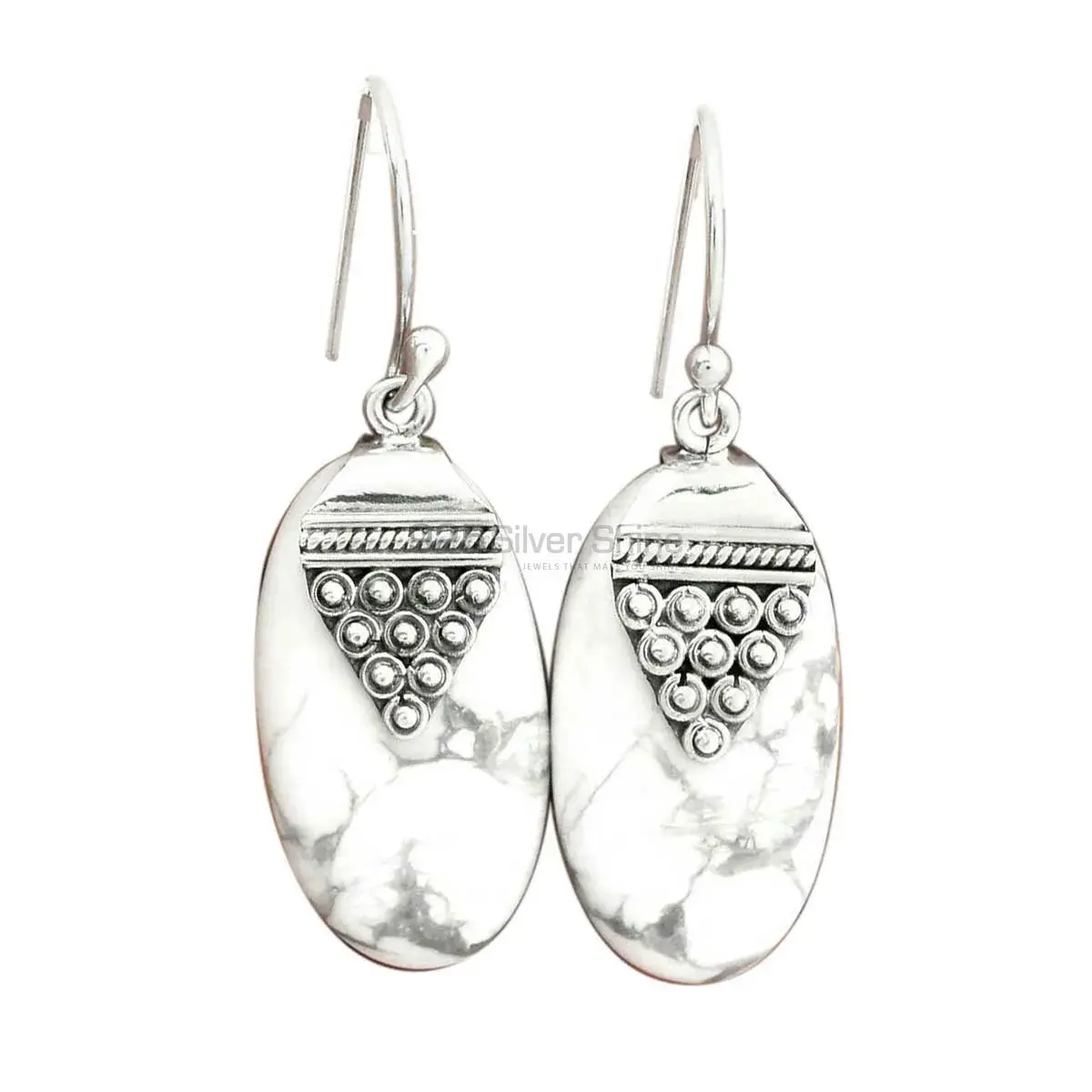 925 Sterling Silver Earrings In Dendritic Agate Gemstone Jewelry 925SE2475_1