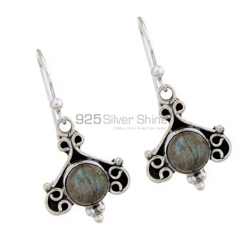 Inexpensive 925 Sterling Silver Earrings Wholesaler In Labradorite Gemstone Jewelry 925SE1225_0