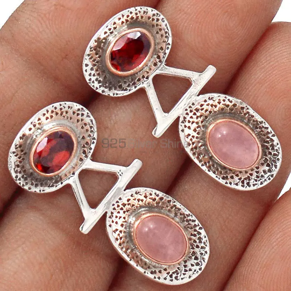 925 Sterling Silver Earrings In Multi Gemstone Jewelry 925SE2159_1