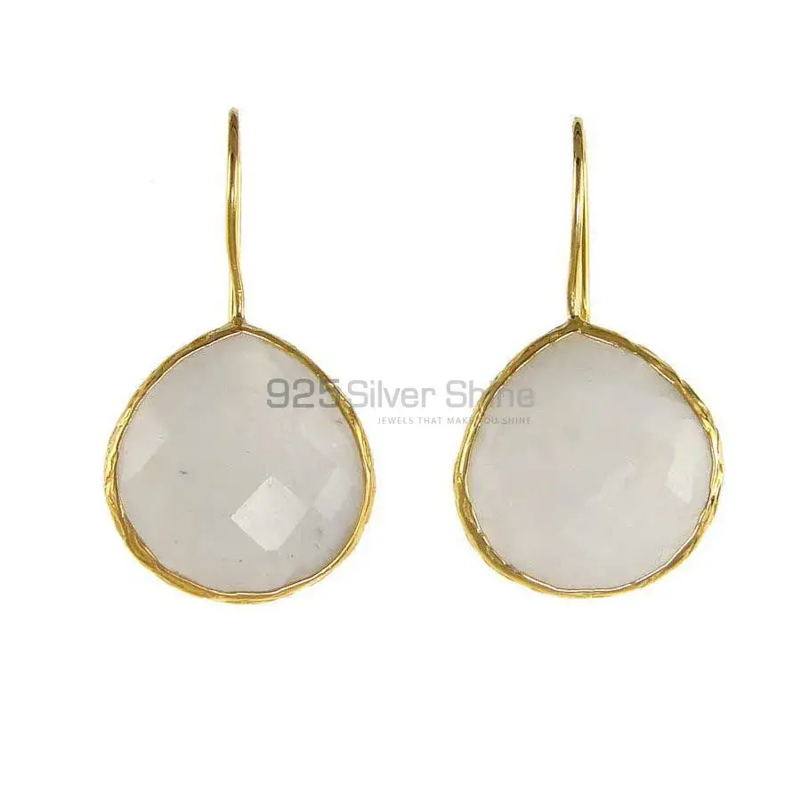 Inexpensive 925 Sterling Silver Earrings Wholesaler In Rainbow Moonstone Jewelry 925SE1979