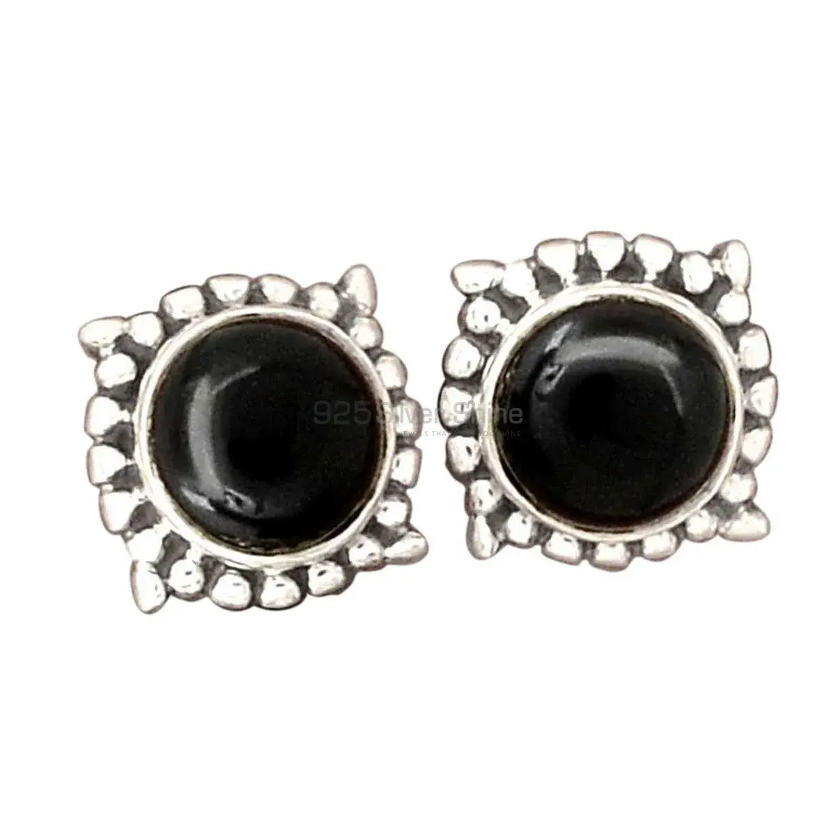 Inexpensive 925 Sterling Silver Handmade Earrings Exporters In Black Onyx Gemstone Jewelry 925SE2711