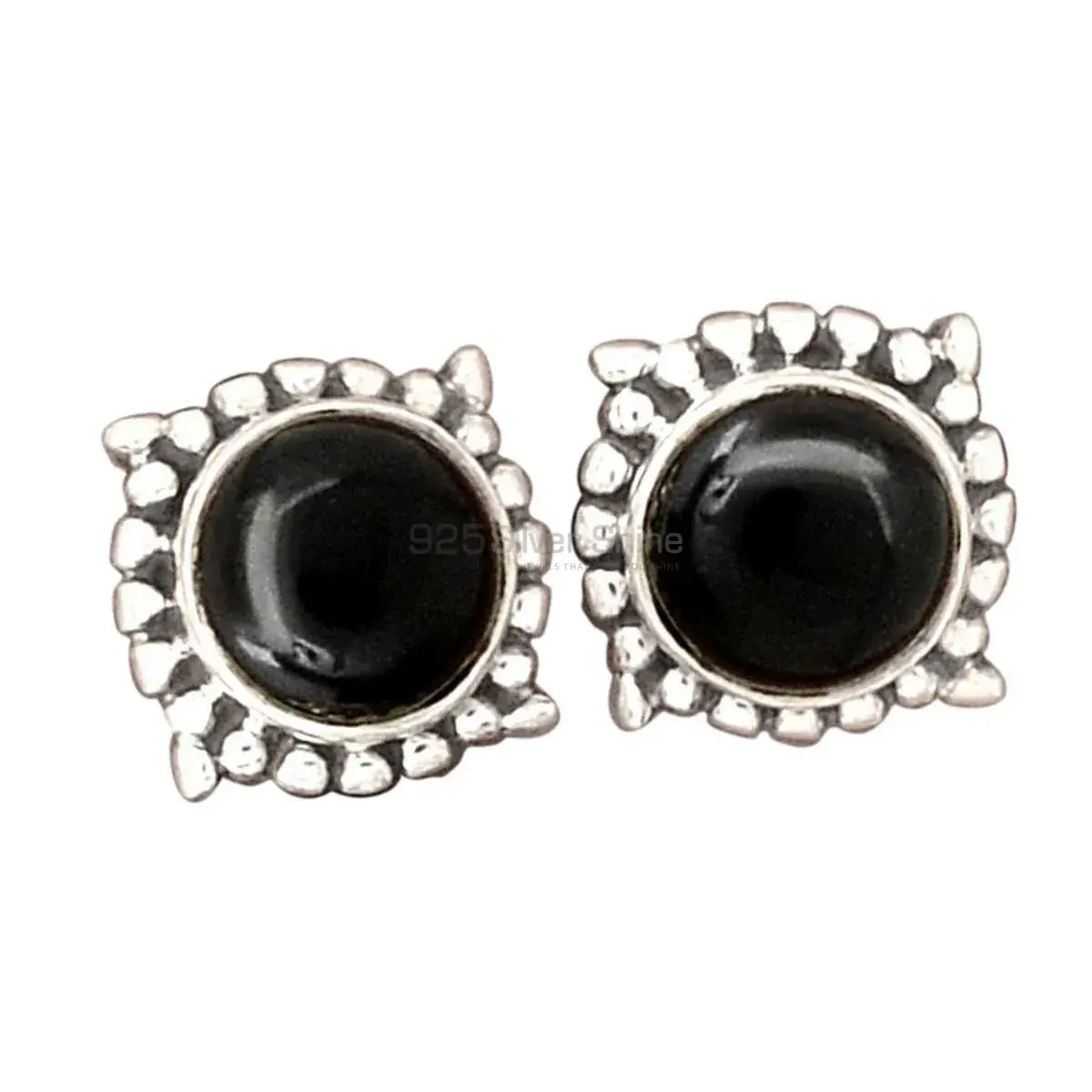 925 Sterling Silver Handmade Earrings In Black Onyx Gemstone Jewelry 925SE2711_0