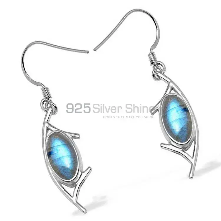 Inexpensive 925 Sterling Silver Handmade Earrings Exporters In Labradorite Gemstone Jewelry 925SE1007_0