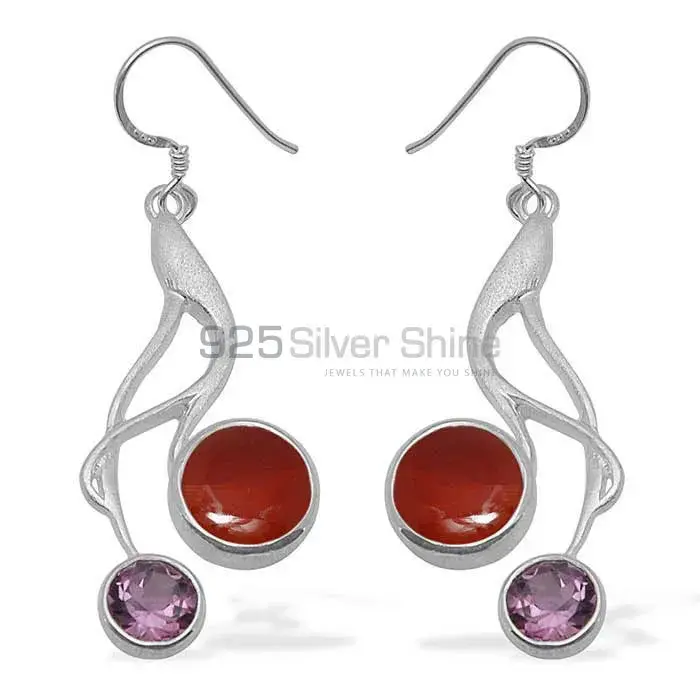 Inexpensive 925 Sterling Silver Handmade Earrings Exporters In Multi Gemstone Jewelry 925SE1086