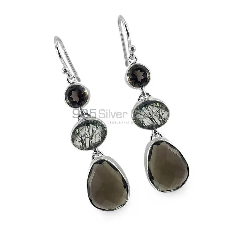 Inexpensive 925 Sterling Silver Handmade Earrings Exporters In Multi Gemstone Jewelry 925SE1314_0