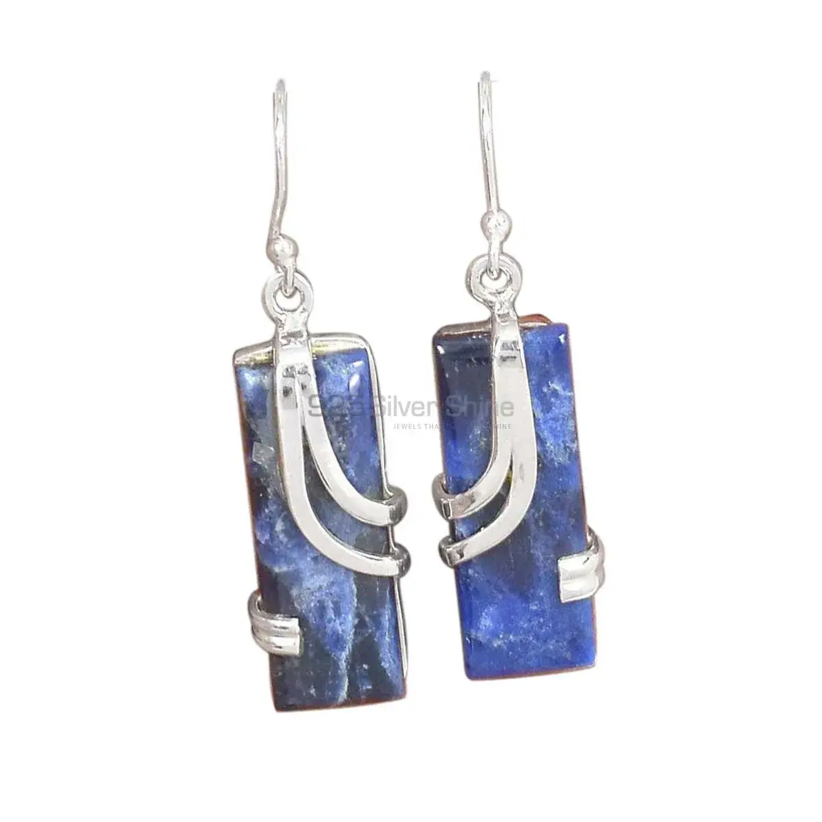 Inexpensive 925 Sterling Silver Handmade Earrings Exporters In Pietersite Gemstone Jewelry 925SE2090