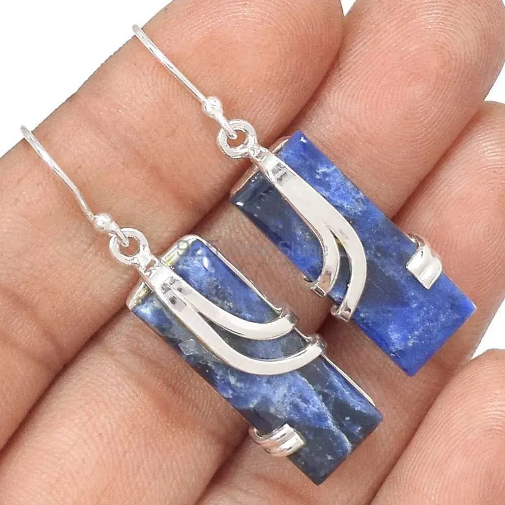 Inexpensive 925 Sterling Silver Handmade Earrings Exporters In Pietersite Gemstone Jewelry 925SE2090_0