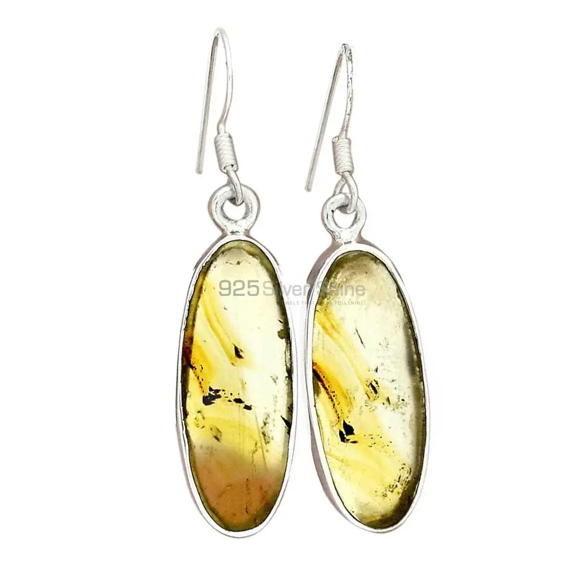 Inexpensive 925 Sterling Silver Handmade Earrings Manufacturer In Montana Agate Gemstone Jewelry 925SE2312_3