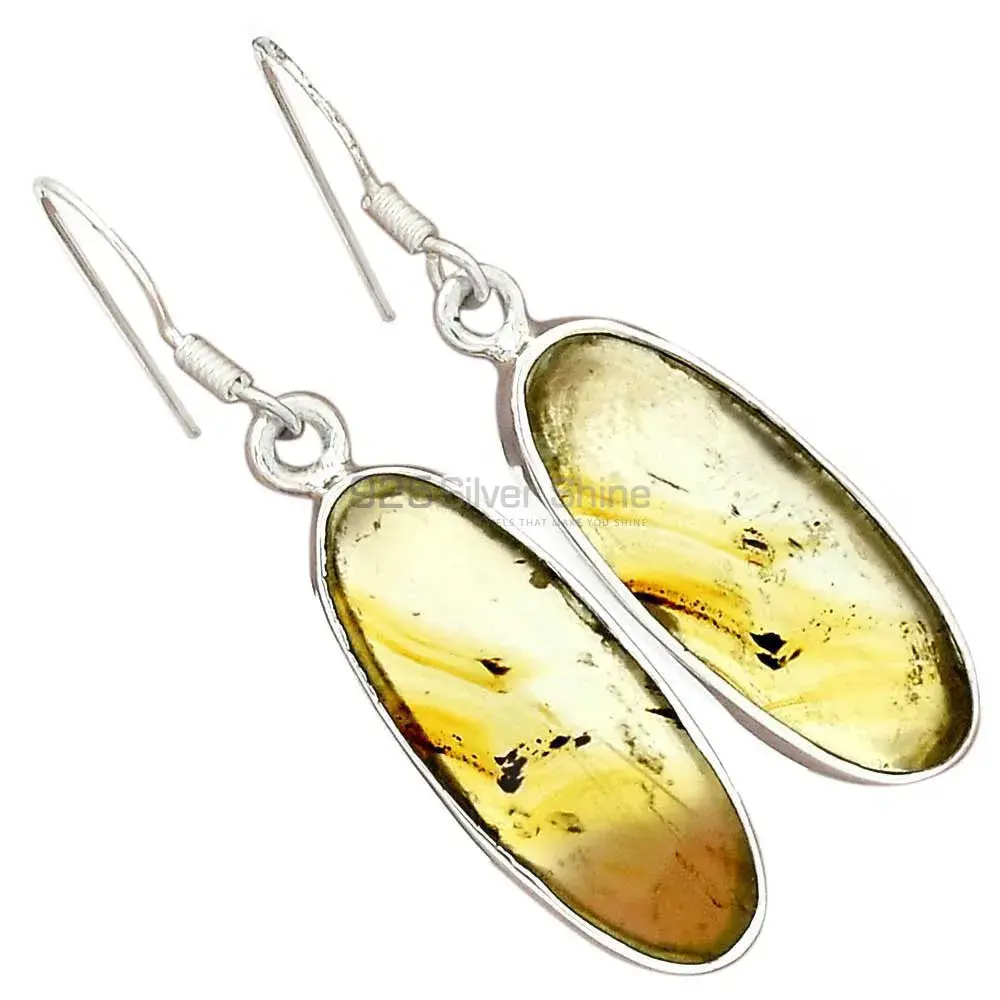 Inexpensive 925 Sterling Silver Handmade Earrings Manufacturer In Montana Agate Gemstone Jewelry 925SE2312_4