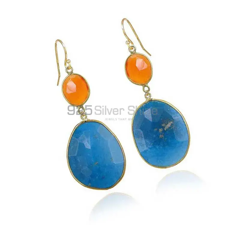 925 Sterling Silver Handmade Earrings In Multi Gemstone Jewelry 925SE1895_1