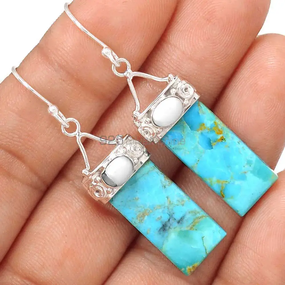 925 Sterling Silver Handmade Earrings In Multi Gemstone Jewelry 925SE3104_1