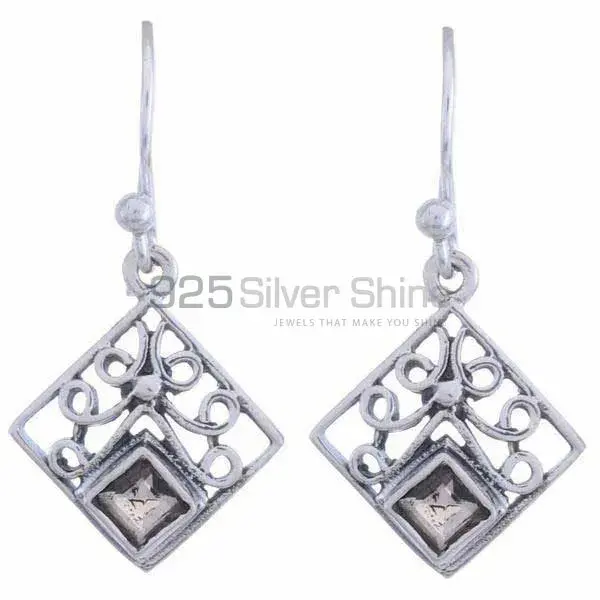 925 Sterling Silver Handmade Earrings In Amethyst Gemstone Jewelry 925SE1230_0