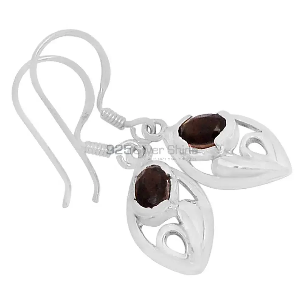 Inexpensive 925 Sterling Silver Handmade Earrings Suppliers In Garnet Gemstone Jewelry 925SE607