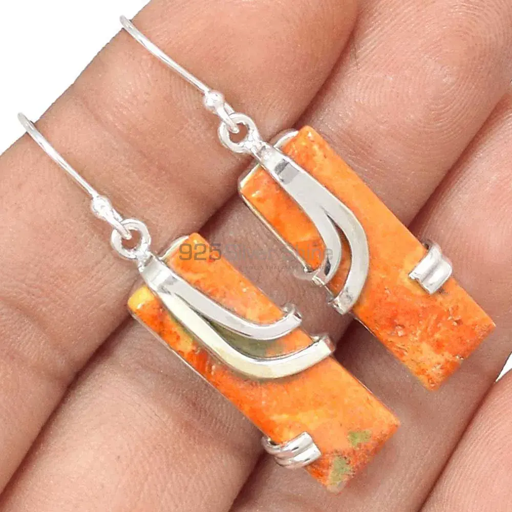 Inexpensive 925 Sterling Silver Handmade Earrings Suppliers In Jasper Gemstone Jewelry 925SE2085_0