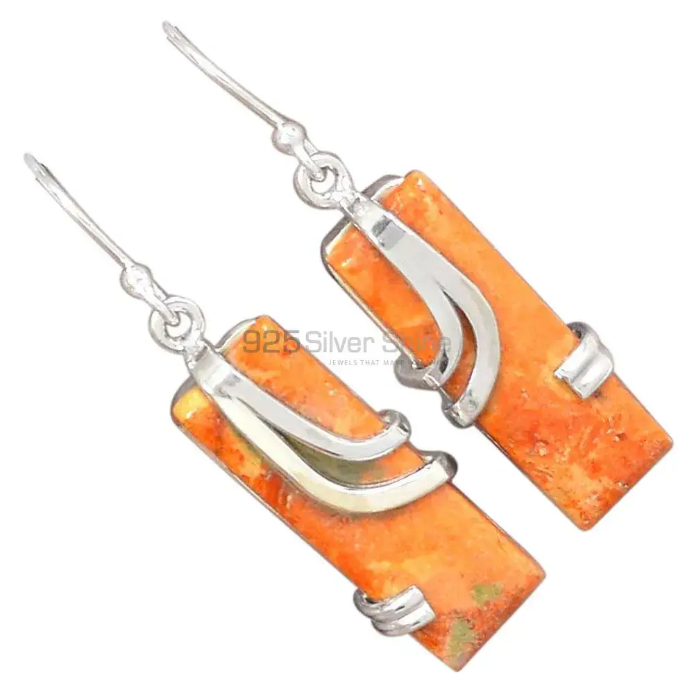 Inexpensive 925 Sterling Silver Handmade Earrings Suppliers In Jasper Gemstone Jewelry 925SE2085_1