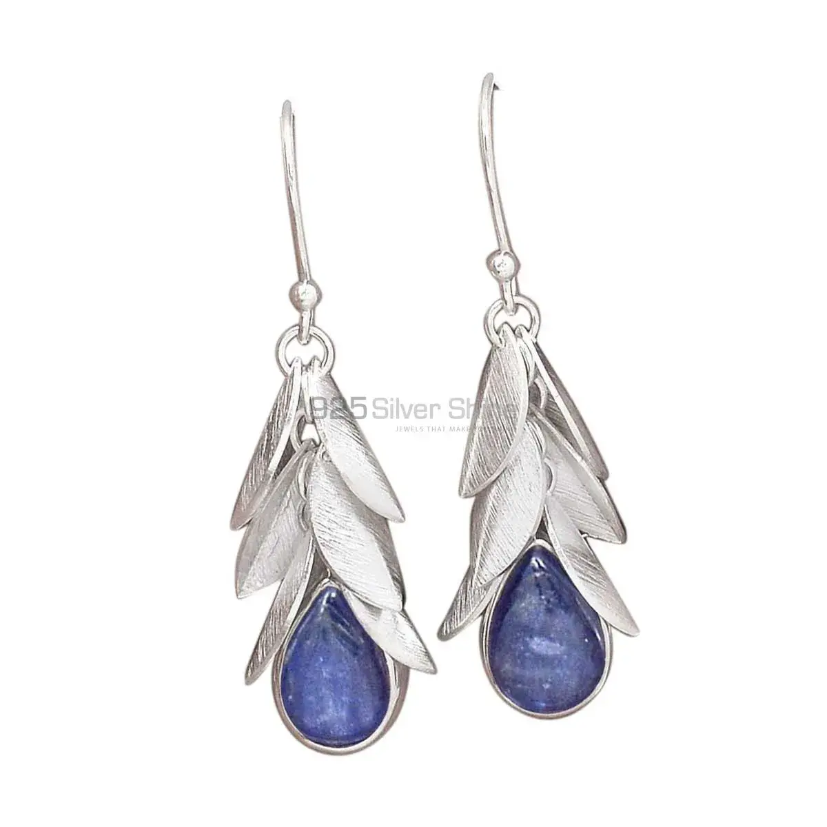 Inexpensive 925 Sterling Silver Handmade Earrings Suppliers In Kyanite Gemstone Jewelry 925SE3035