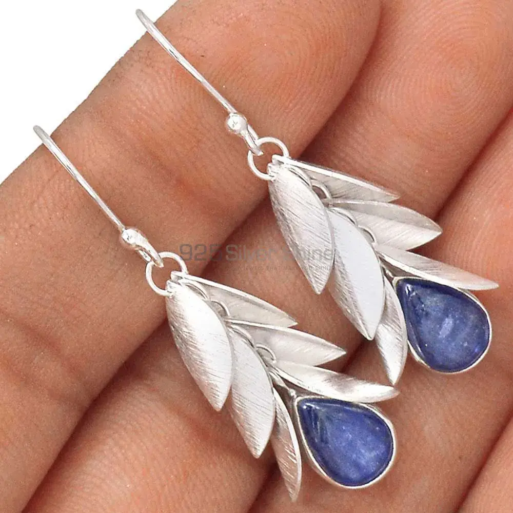 Inexpensive 925 Sterling Silver Handmade Earrings Suppliers In Kyanite Gemstone Jewelry 925SE3035_1