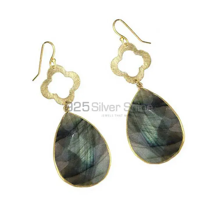 Inexpensive 925 Sterling Silver Handmade Earrings Suppliers In Labradorite Gemstone Jewelry 925SE1905_0