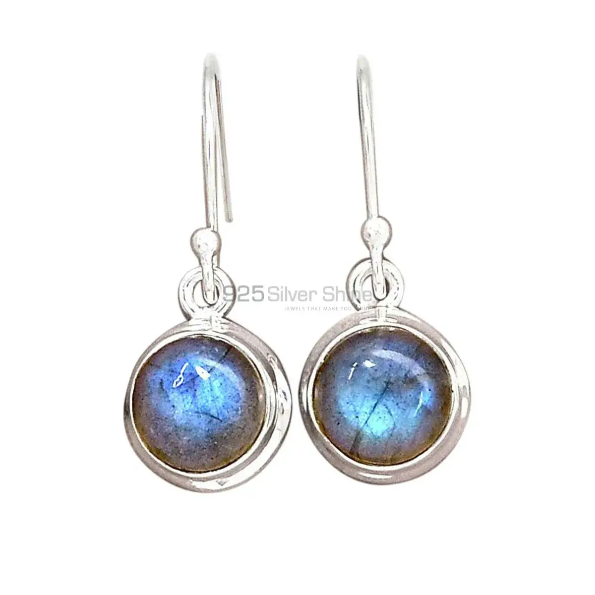 Inexpensive 925 Sterling Silver Handmade Earrings Suppliers In Labradorite Gemstone Jewelry 925SE2243