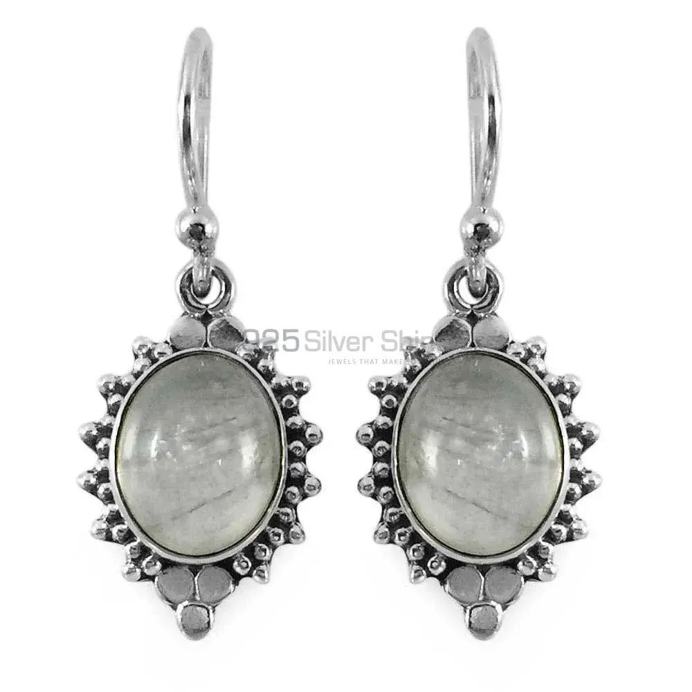 Inexpensive 925 Sterling Silver Handmade Earrings Suppliers In Rutile Gemstone Jewelry 925SE1309