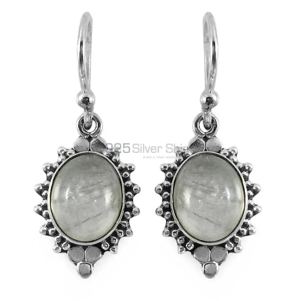 925 Sterling Silver Handmade Earrings In Rutile Gemstone Jewelry 925SE1309_0