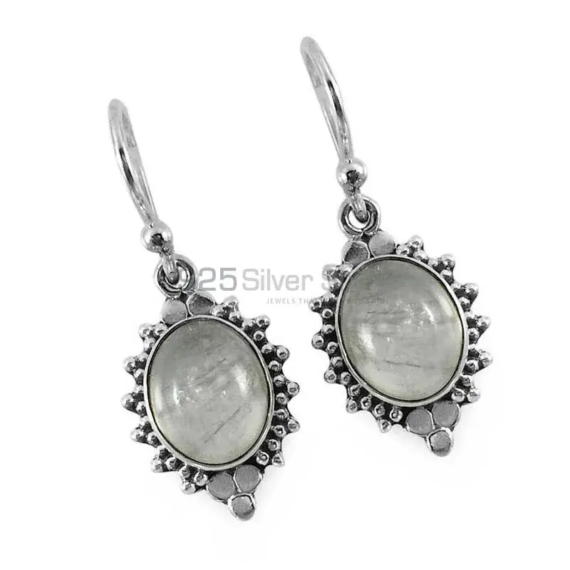 925 Sterling Silver Handmade Earrings In Rutile Gemstone Jewelry 925SE1309_1