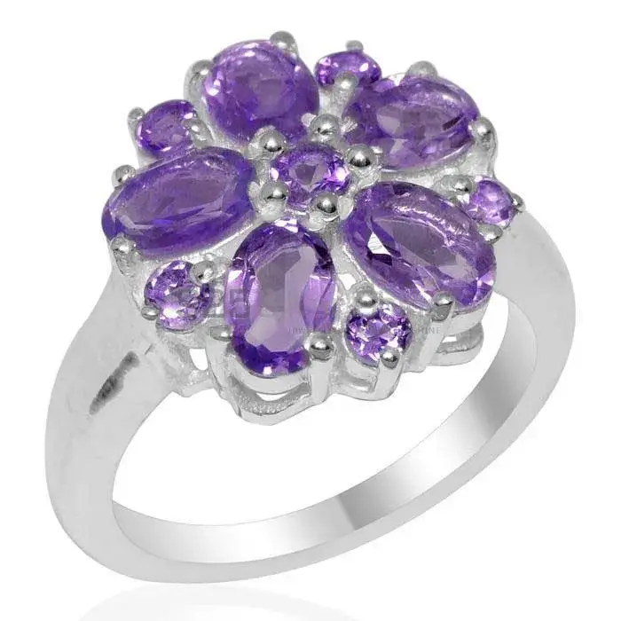 Inexpensive 925 Sterling Silver Handmade Rings Exporters In Amethyst Gemstone Jewelry 925SR1752